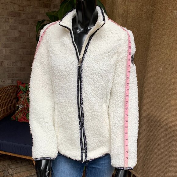Bebe Sport Faux Shearling Jacket Sz S - Picture 11 of 14